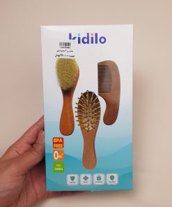 شانه برس 3 عددی چوبی KIDILO