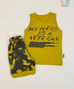 ست بلوز شلوارک خردلی